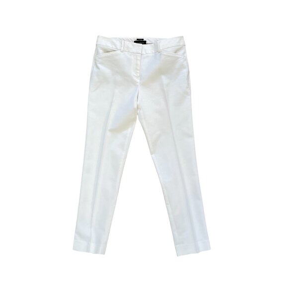 Talbots Cotton Blend Stretch White Hampshire Straight Leg Pants, Size 6 - Picture 1 of 15